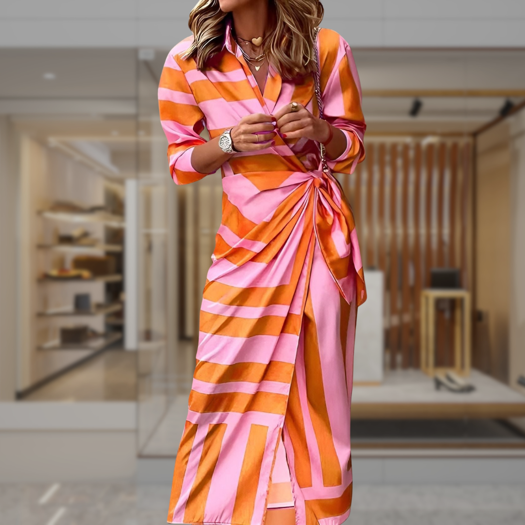 Women’s Wrap Midi Shirt Dress | Mina