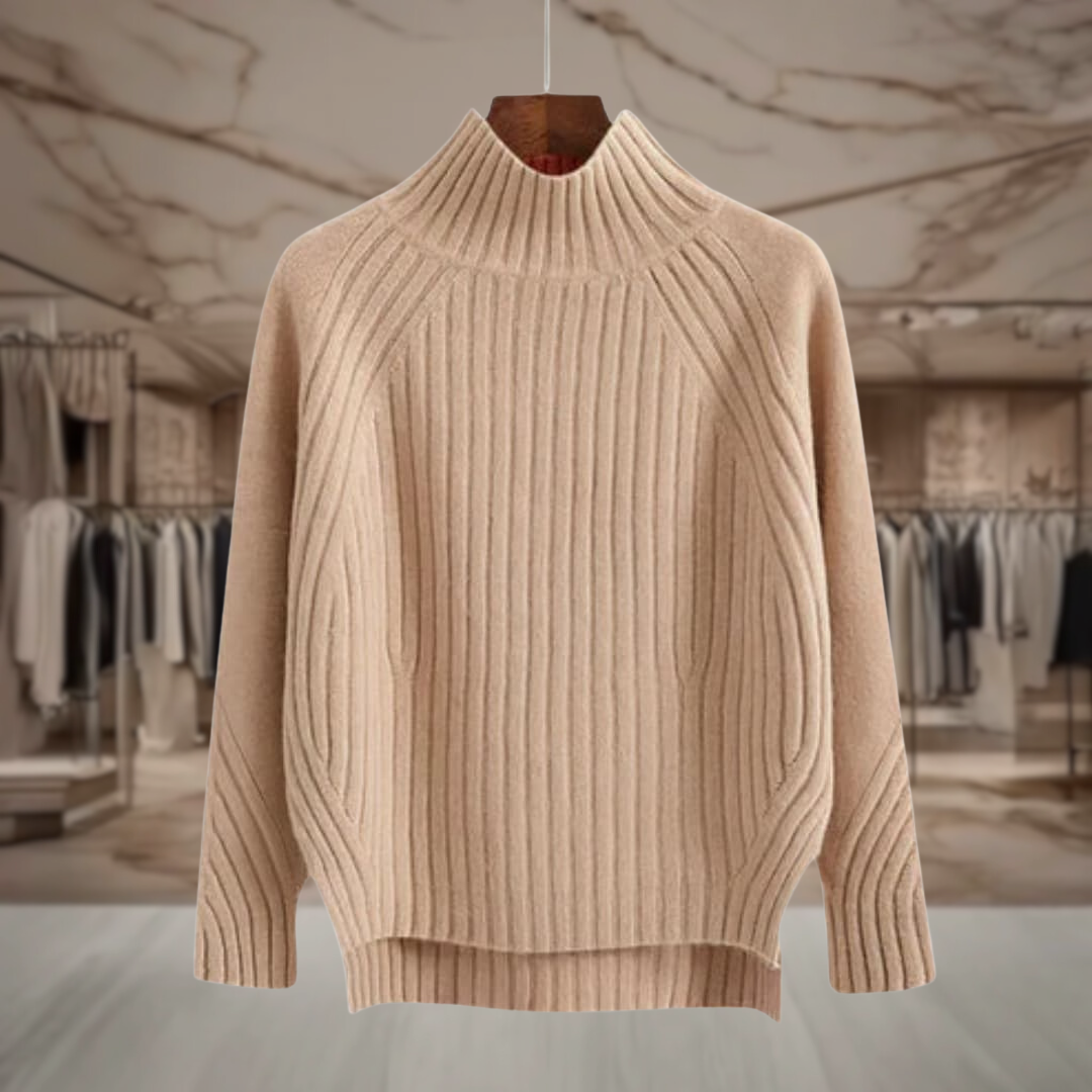 Women’s Mock Neck Pullover Sweater | Maia