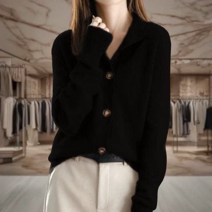 Women’s Wool Button Up Fitted Cardigan | Mylie