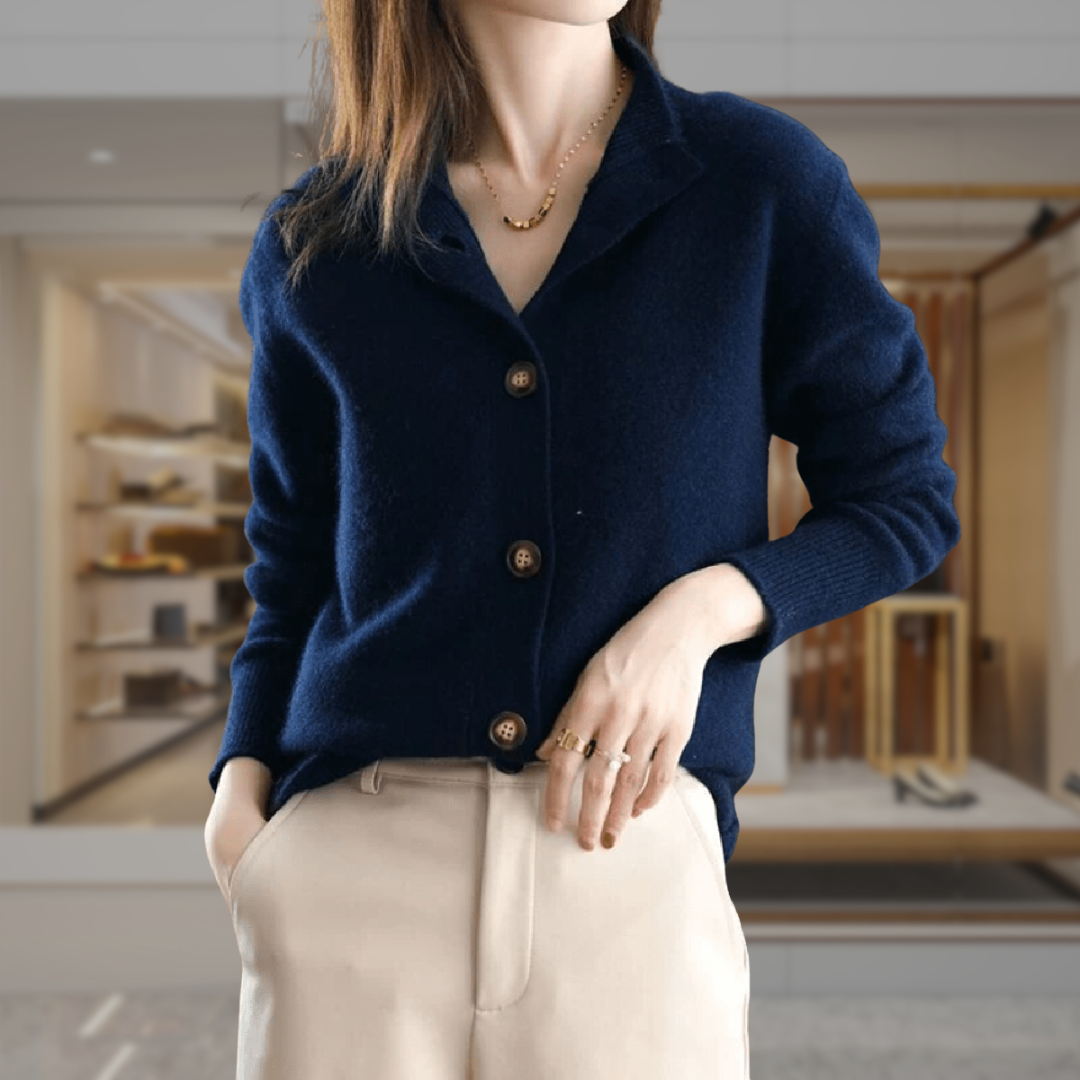 Women’s Wool Button Up Fitted Cardigan | Mylie