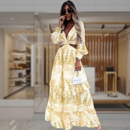 Women’s Cut Out Maxi A Line Dress | Alani