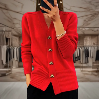 Women’s Cashmere Button Front Cardigan | Cleo